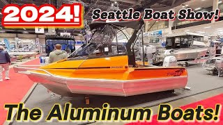 2024 ALUMINUM BOATS Big Seattle Boat Show duckworth hewescraft fishingboats lundboats lowe [upl. by Eibber]