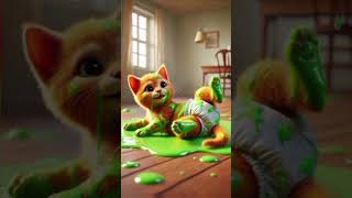 kitten cat baby waste dipar😺😺gingeraicutebabyshort viral videofunnykittysubscribe🙏 [upl. by Neeleuqcaj]