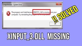 How to Fix Xinput13dll Missing Error [upl. by Riocard87]