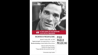 Incontro di presentazione della XXIV edizione de I Colloqui Fiorentini dedicata Pier Paolo Pasolini [upl. by Anilec111]