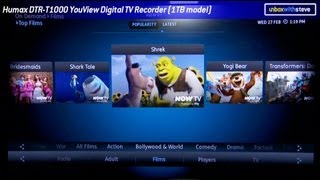 YouView Digital TV Recorder Product Demo Humax DTRT1000  DTRT1010  Unbox with Steve [upl. by Oironoh]