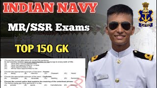 Indian Navy TOP 150 GK Questions Previous Years Navy MRSSR Previous Years Questions [upl. by Yrbua]