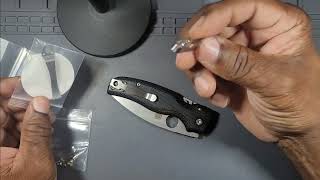 Spyderco Shaman Custom Titanium Deep Pocket Clip SWEET [upl. by Parrie]