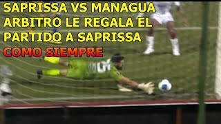 Saprissa vs Managua 32 GOLES COLUMBIA LINEA REGALA EL PARTIDO [upl. by Naivaj58]