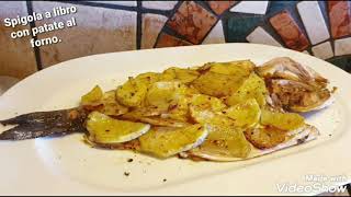 SPIGOLA CON PATATE AL FORNO Ricetta completa in descrizione ⬇️⬇️⬇️ [upl. by Velvet]