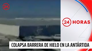 Colapsa barrera de hielo en Antártida  24 Horas TVN Chile [upl. by Gareri176]