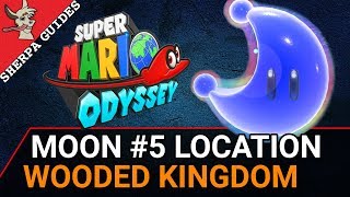 Wooded Kingdom Moon 5 Behind the Rock Wall Location  Super Mario Odyssey [upl. by Nari]