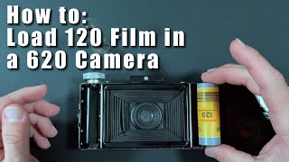 Load 120 Film in a 620 Camera the easy way Film Hack [upl. by Oicnanev]