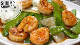 Shrimp And Snow Pea Stir Fry  Shrimp Stir Fry With Vegetable In Garlic Sauce [upl. by Xam978]