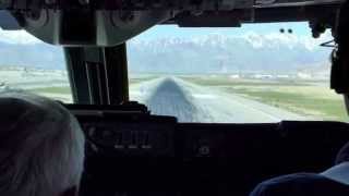 B747 High Elevation Take Off with plenty of mountains around [upl. by Nageek]