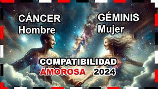 Compatibilidad Amorosa 2024 Géminis Mujer y Cáncer Hombre 🌟💖 géminis cáncer predicciones [upl. by Sydelle]