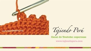 Crochet cómo tejer el punto picot o piquito cerrado [upl. by Akkire548]