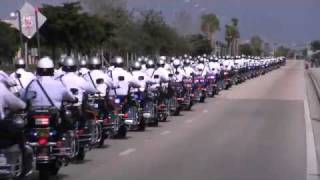 Funeral procession for slain MiamiDade officers [upl. by Ycinuq]