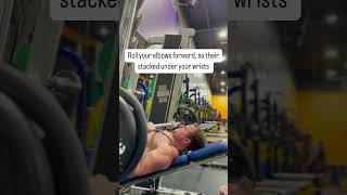 Stop flaring your elbows when benching explore tips reels gym chest workout [upl. by Netty]