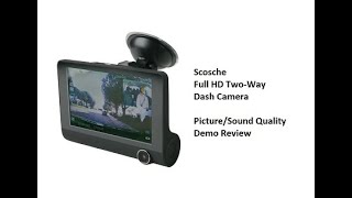 SCOSCHE DDVR2XFHD Full HD TwoWay Dash Camera picture sound quality demo review is it any good [upl. by Nednal]