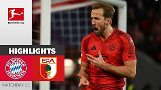 Kane Hattrick AGAIN  FC Bayern München  FC Augsburg 30  Highlights  MD11 – Bundesliga 202425 [upl. by Adnoek]