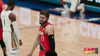 Dwayne Wade 37pts Carmelo Anthony 37pts 1st half Trailblazers vs Pelicans [upl. by Ecnerolf812]