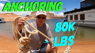 Lake Powell Houseboat Anchoring [upl. by Warp]