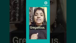 Gregarious word meaning [upl. by Niletak]