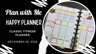 Happy Planner Fitness  Plan with Me  December 25 2023  Wellness [upl. by Aihsened]