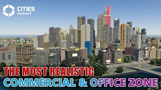 How to Build a REALISTIC Commercial amp Office Zone in Cities Skylines 2  Realistic City Tips [upl. by Einafets]