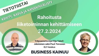 Rahoitusta liiketoiminnan kehittämiseen [upl. by Nodnarg]