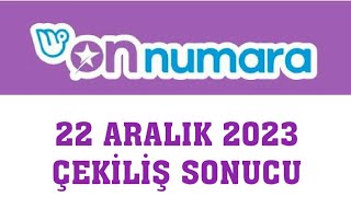 On Numara Çekiliş Sonuçları 22 Aralık 2023 [upl. by Sloan746]