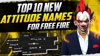 Free Fire Top 10 Best Unique Names  Free Fire Unique Name  Best Name For Free Fire [upl. by Aztirak71]