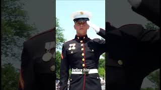 Injured marine hold salute for three hours 😳 [upl. by Nosirb389]