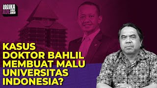 KASUS DOKTOR BAHLIL MEMBUAT MALU UNIVERSITAS INDONESIA I Logika Ade Armando [upl. by Sualohcin]