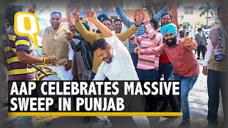 Punjab Assembly Election Results 2022  AAP Supporters Celebrate Partys Massive Sweep [upl. by Crissy]