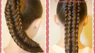 Twisted Edge Fishtail Braid Hair Tutorial [upl. by Castillo]