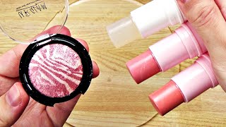 Slime Coloring with Makeup Mixing Japanese Dollar Store Makeup into Slime Satisfying Video 6 [upl. by Eirol]