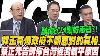 斷你ECFA剛好而已郭正亮爆政府不願面對的真相 蔡正元告訴你台灣經濟躺平原因中天新聞CtiNews [upl. by Costello801]