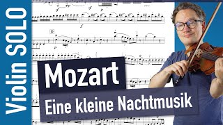 Mozart Serenade from quotEine kleine Nachtmusikquot 1 Mov VIOLIN SOLO  violin sheet music [upl. by Iv]