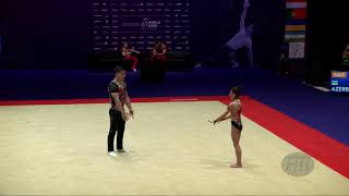 Portugal 1 POR  2021 Acrobatic Worlds Geneva SUI Dynamic Mixed Pair [upl. by Egiaf]