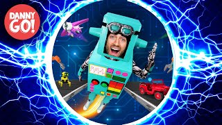 “Robot Energy” Toy Factory Adventure 🤖 ⚡️HYPERSPEED REMIX⚡️ Danny Go Songs for Kids [upl. by Jennine508]