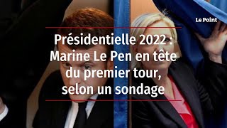 Présidentielle 2022  Marine Le Pen en tête du premier tour selon un sondage [upl. by Neitsirhc]