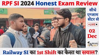 RPF SI Exams Review Today🔥 जानिए कैसा रहा Railway SubInspector CBT1 2 December का exam [upl. by Enetsuj]