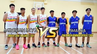 Agnesian Jaya SMAK Santa Agnes Sby VS SMAMSA SMA Muhammadiyah 1 Sby Basket Putra 3X3 Crystal STIASA [upl. by Adnaval]