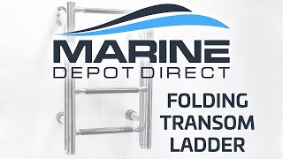 All About the Folding Transom Boat Ladder  B00361 [upl. by Notgnirrab]