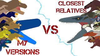 My versions of prehistoric animals and hybrids vs closest relatives [upl. by Letnahs]