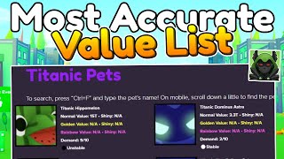 I Made the BEST Value List in Pet Simulator X [upl. by Giffy915]