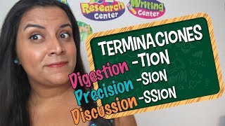 Aprende en Inglés las terminaciones quottion sion ssionquot [upl. by Ez]