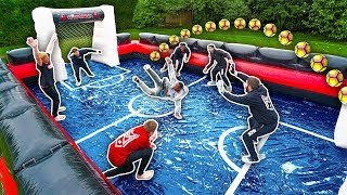 SIDEMEN GIANT SLIP AND SLIDE FOOTBALL [upl. by Attelrak471]