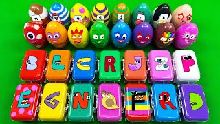 Rainbow Eggs Suitcase Picking Numberblocks Alphablocks Alphabet Lore Dinosaur Eggs SLIME Coloring [upl. by Ihtak]