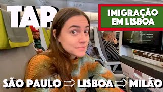 Como é voar com a TAP GUARULHOS LISBOA e MILÃO  Itália Ep1 [upl. by Asille]