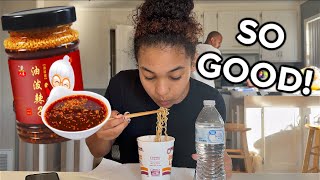 CUP OF NOODLES with HOT CHILI OIL 🔥MUKBANG [upl. by Rodd247]