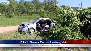 20052014 LAU Pkw überschlägt sich nach Unfall in Hersbruck Erste Bilder [upl. by Godbeare]