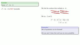 Factoring quadratics part three [upl. by Aicitel]